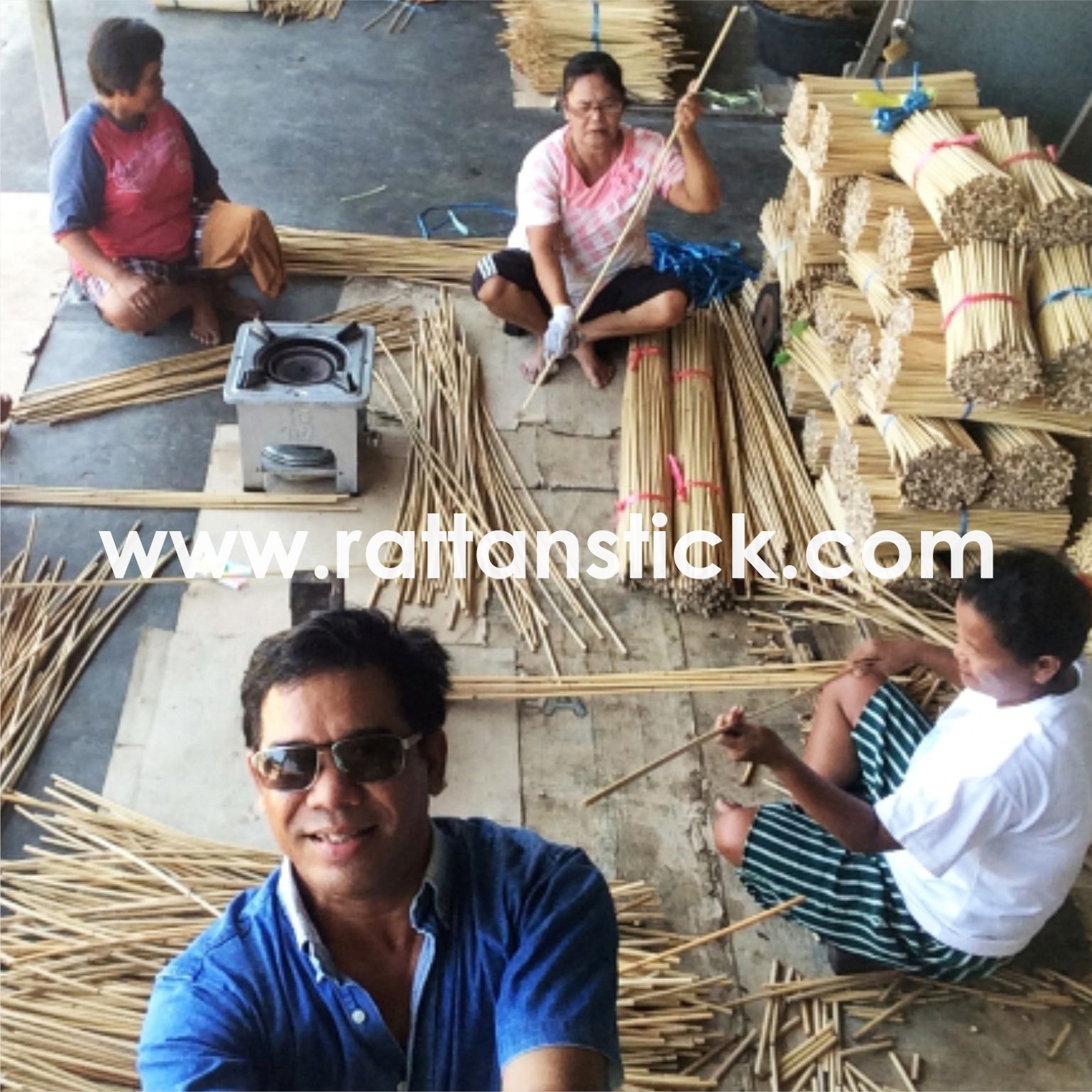 The Process of Making Rattan Stick